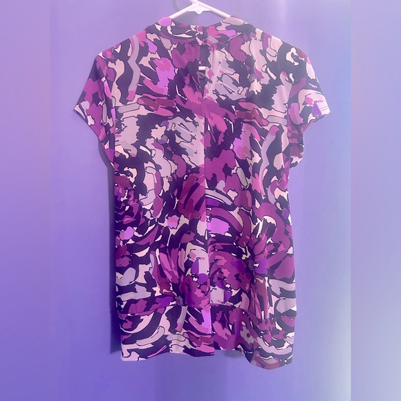 Purple blouse with shimmer over pattern - Picture 5 of 6